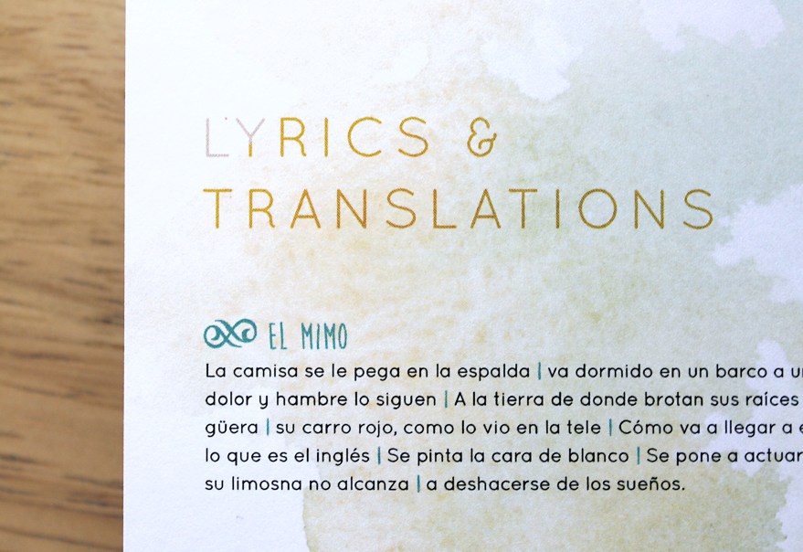 album design by Lauryn Medeiros, album artwork, lyric book, Urquides, Boise, Idaho, band, music, cd, diy